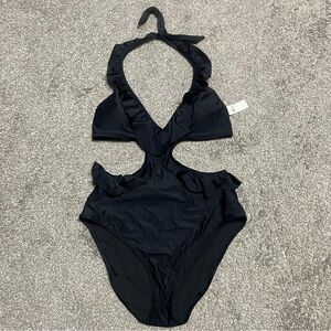 NWT Women’s Aerie Ruffle Monokini One Piece Swimsuit Size L
